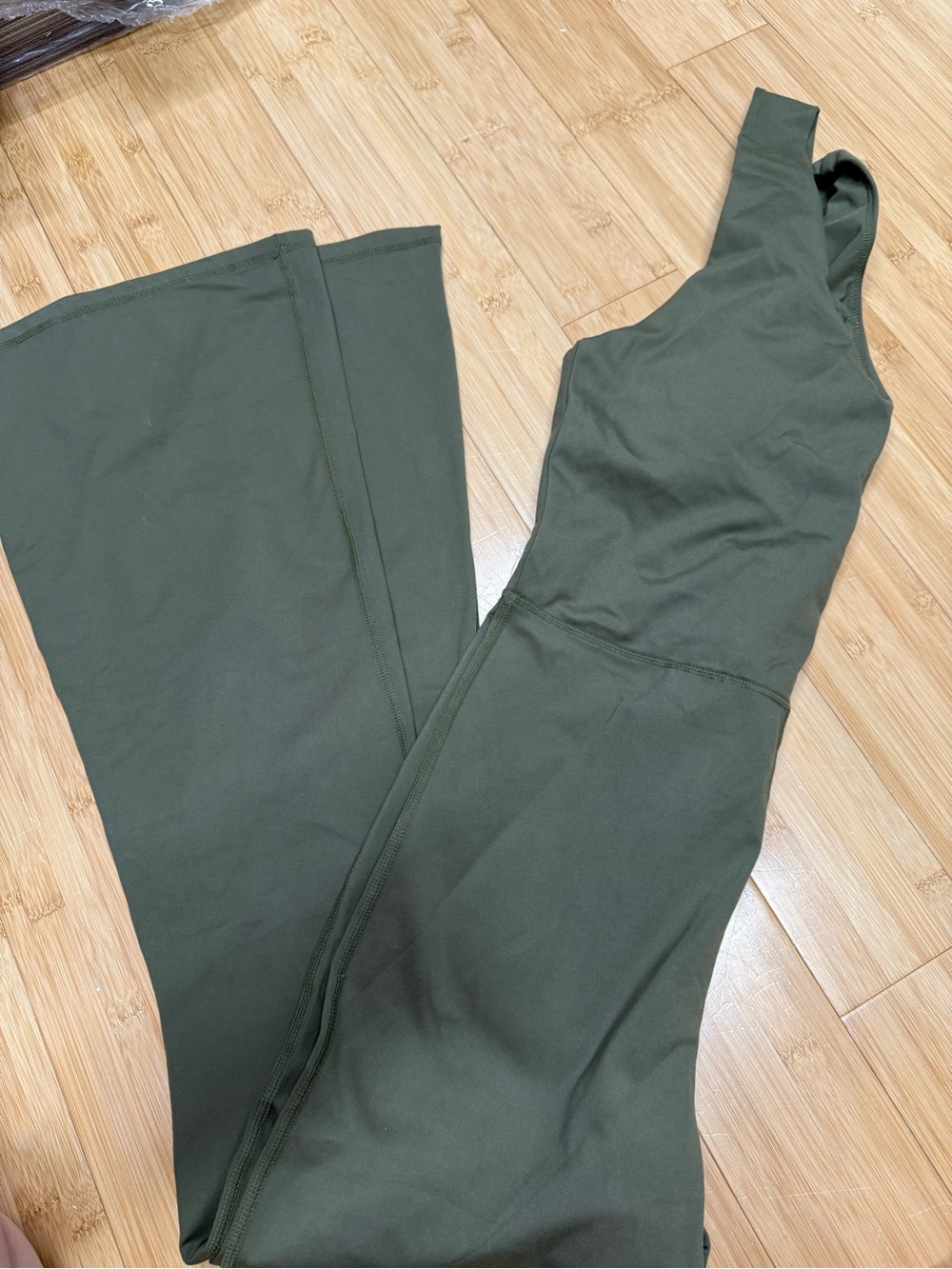 Mono B Olive One-Shoulder Jumpsuit